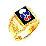 Odd Fellows Fraternal Ring, 10K or 14K Open or Solid Back 7AB